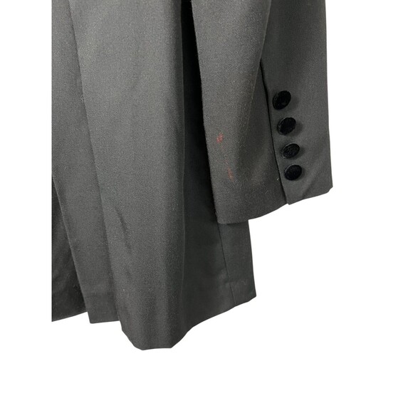 Vintage Together Women's Black Tuxedo Style Velvet Collar Blazer Jacket Size 8 - Picture 6 of 12